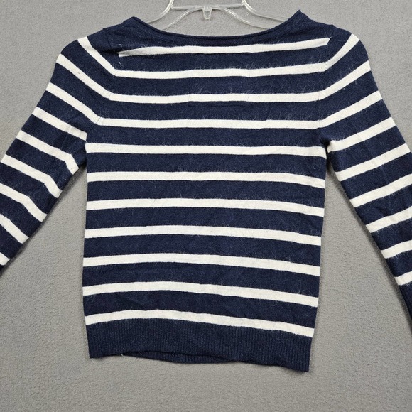 Vintage Abercrombie & Fitch Shirt Size Large Rabbit Hair Blend Striped - Picture 7 of 8